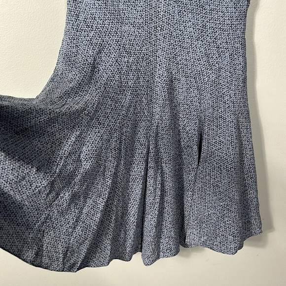 Rebecca Taylor Blue Silk V-neck Relaxed Fit Midi Dress size 6 - Picture 9 of 15